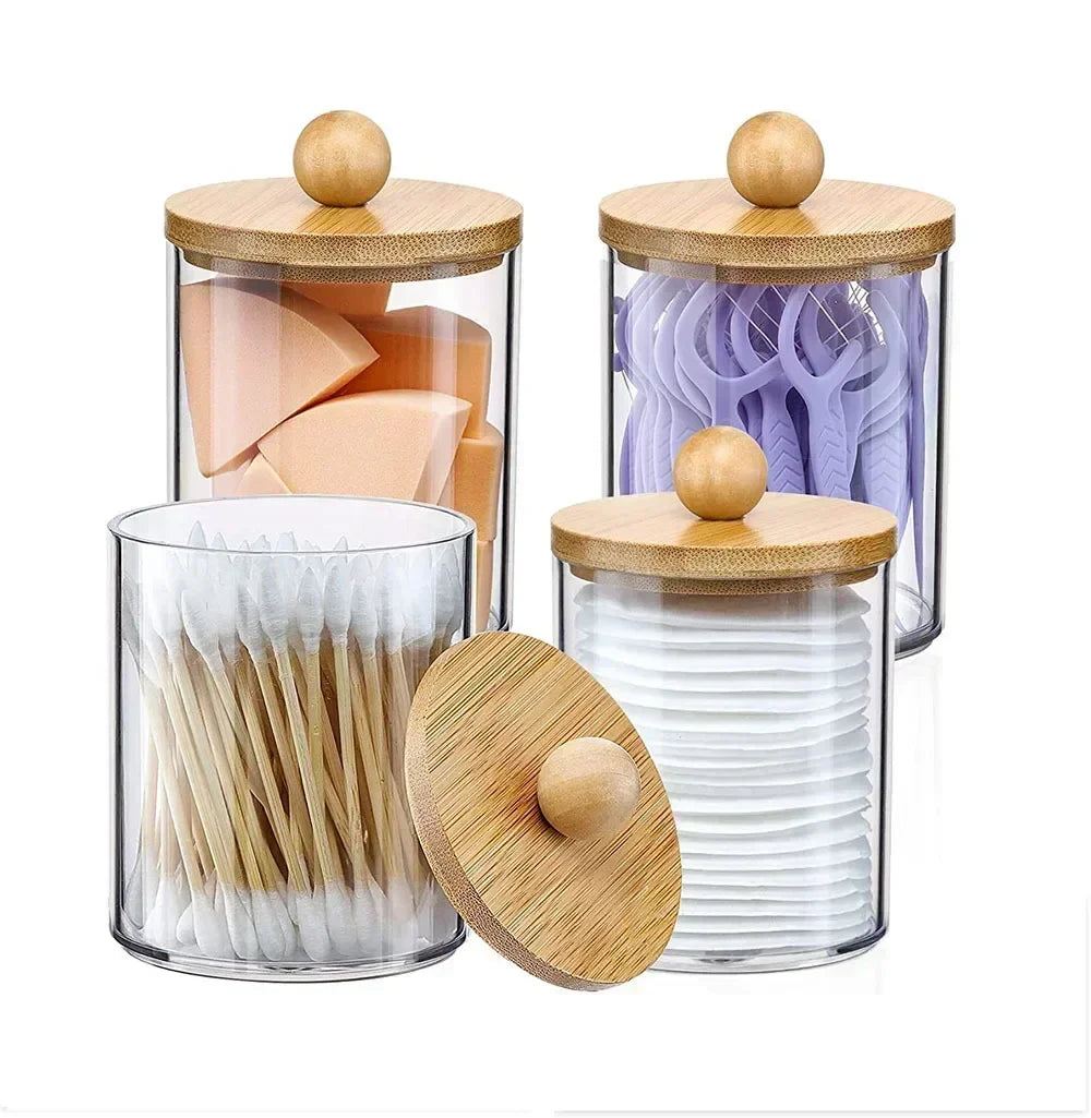 ELMAS Storage Organizer Holder Canister Jars for Cotton Rounds - Al Masam Stationery LLC
