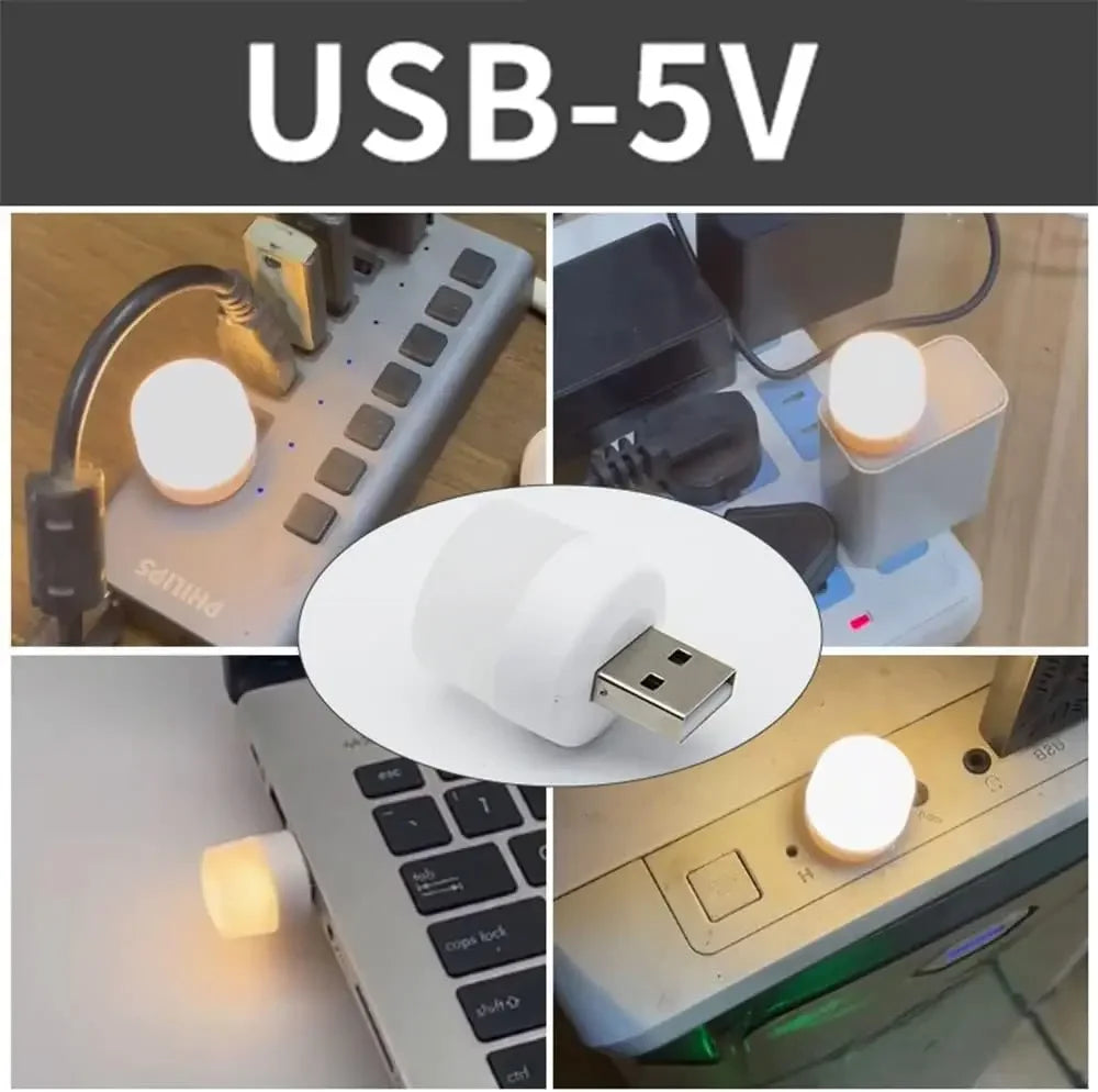 ELMAS Mini USB Night Light Warm White Eye Protection Bulb - Al Masam Stationery LLC