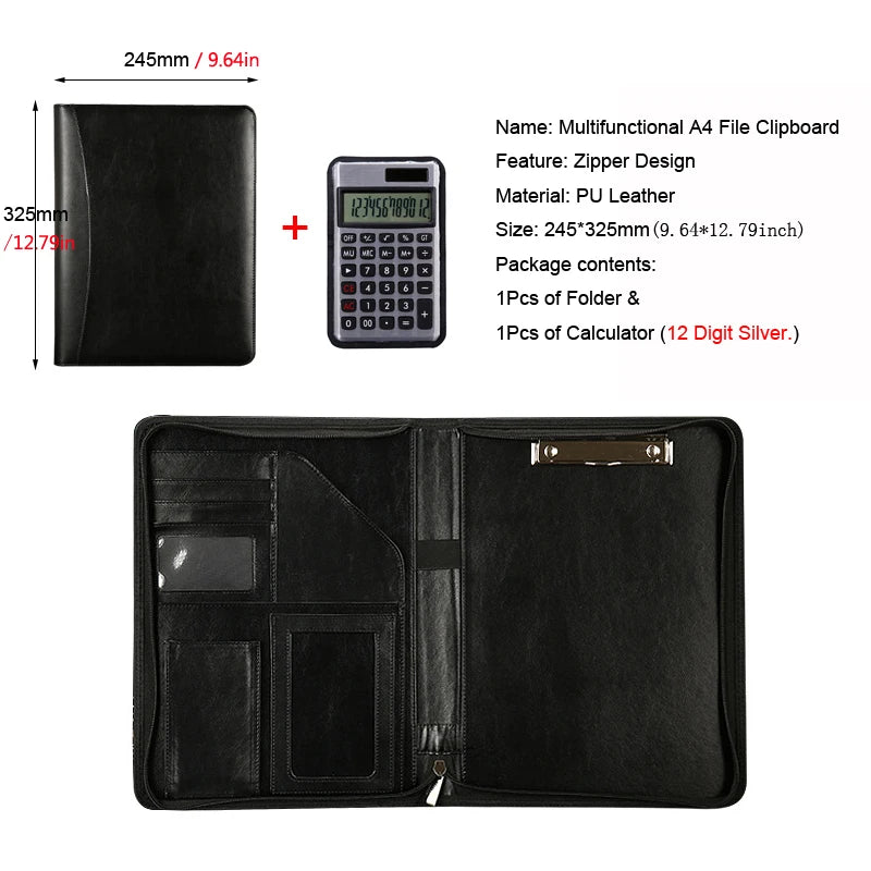 ELMAS Premium PU A4 Business Folder & Organizer - Al Masam Stationery LLC