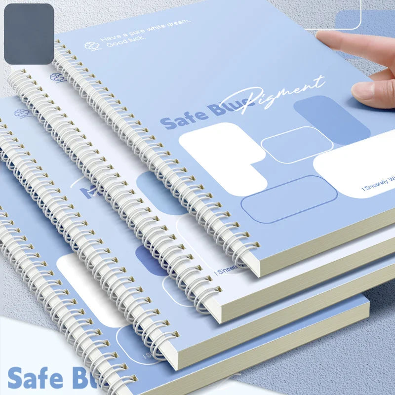 ELMAS A5 Coil Notebook Simple Blue Cute Notebook for Students - Al Masam Stationery LLC