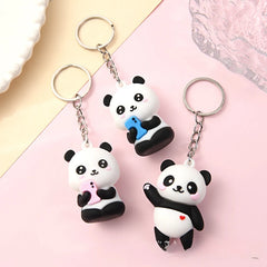 ELMAS Adorable Panda Couple Keychain for Women