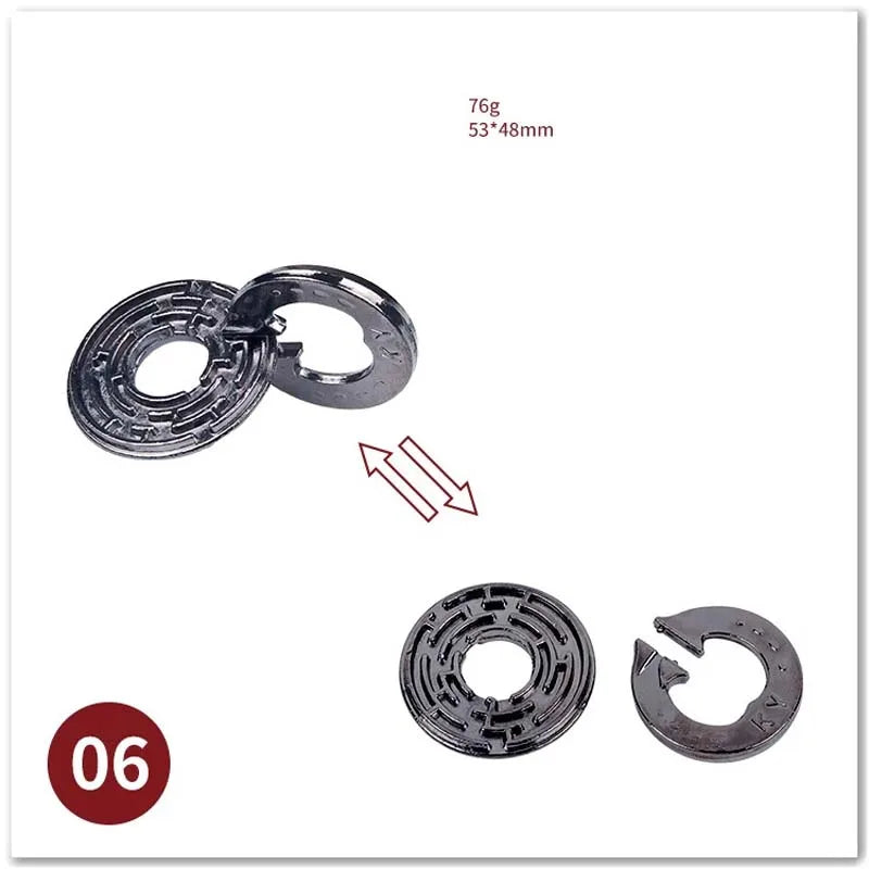 ELMAS Classic IQ Metal Brain Magic Puzzles Game Toys - Al Masam Stationery LLC