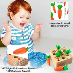 ELMAS Montessori Shape Sorter Carrot Harvest Game Toys