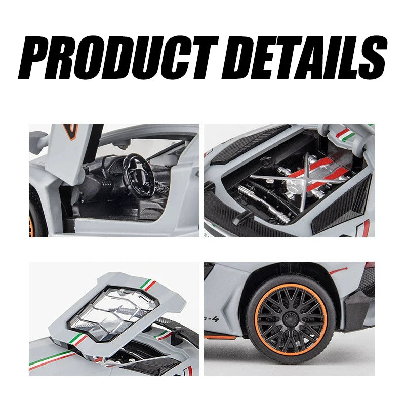 ELMAS 1:32 Lamborghini Aventador SVJ Diecast Model Car - Al Masam Stationery LLC