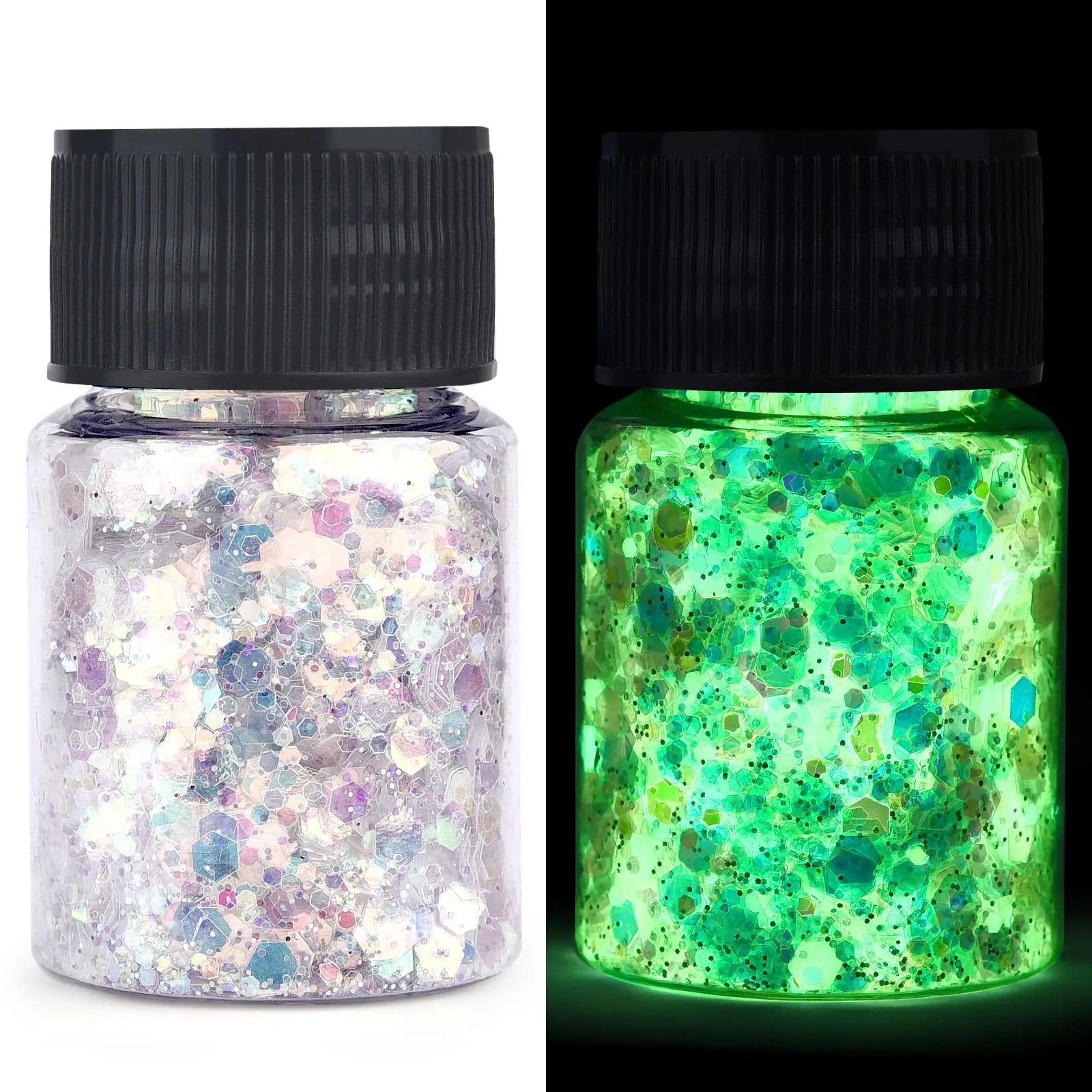 ELMAS Glow-in-the-Dark Glittering Hexagon Resin Pigment - Al Masam Stationery LLC