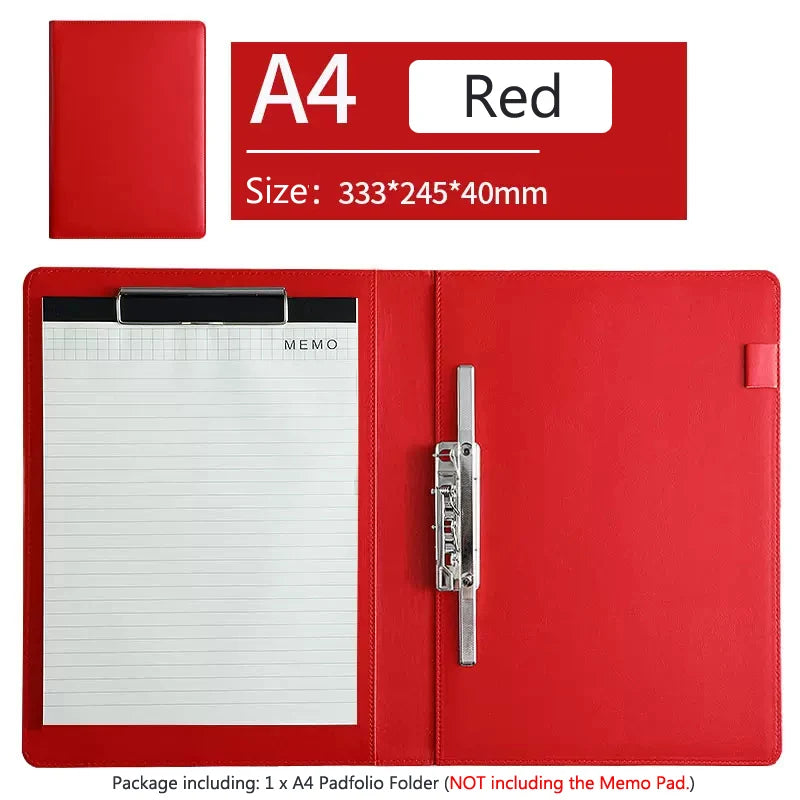 ELMAS Elegant PU Leather A4 Padfolio with Clips - Al Masam Stationery LLC