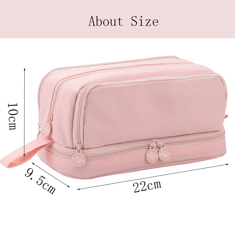 ELMAS Stylish Purple 3/4 Compartment Pencil Case for Kids - Al Masam Stationery LLC