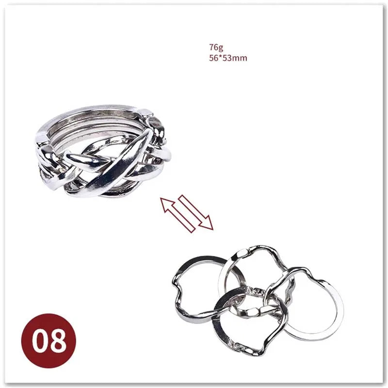 ELMAS Classic IQ Metal Brain Magic Puzzles Game Toys - Al Masam Stationery LLC