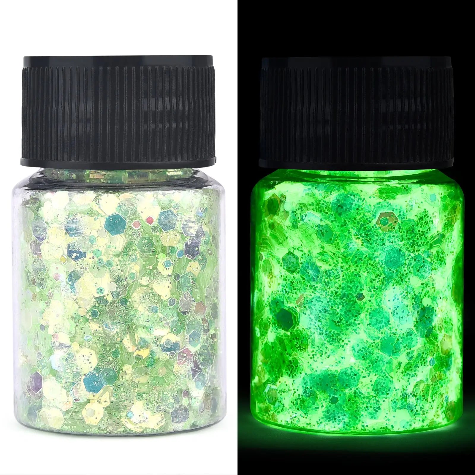 ELMAS Glow-in-the-Dark Glittering Hexagon Resin Pigment - Al Masam Stationery LLC