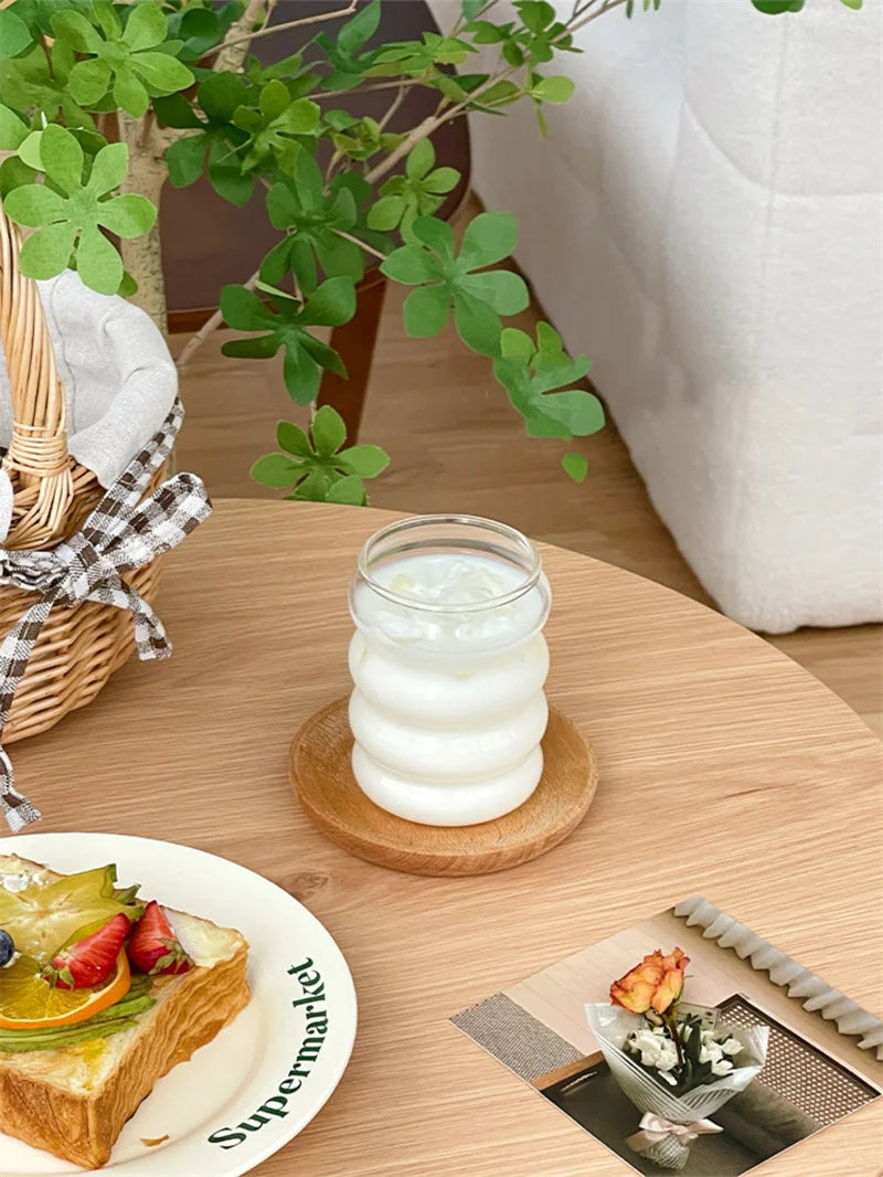 ELMAS Caterpillar-Shaped 350ML Heat-Resistant Glass Cup - Al Masam Stationery LLC