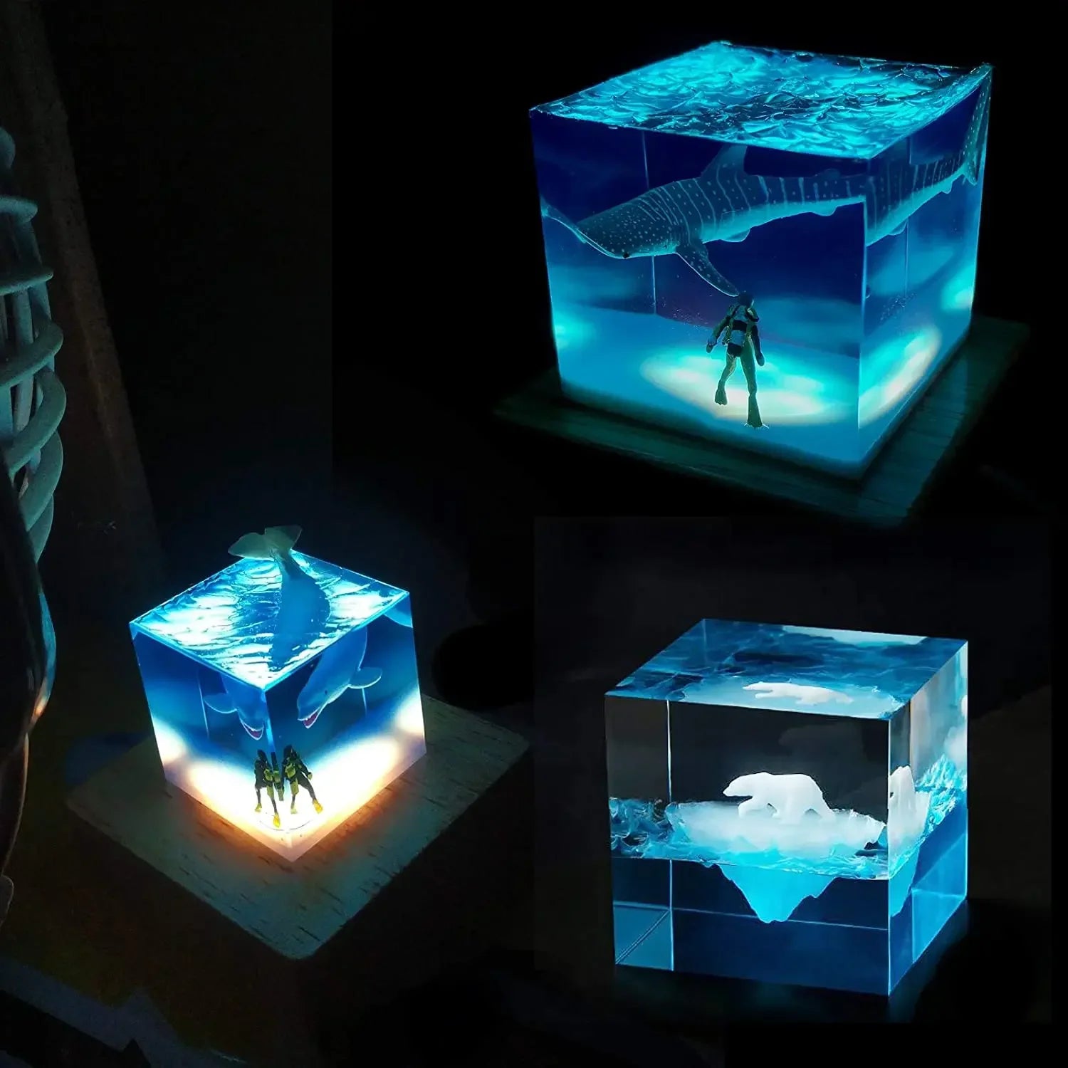 ELMAS Square Light Resin Mold with LED Base for Art Creation - Al Masam Stationery LLC