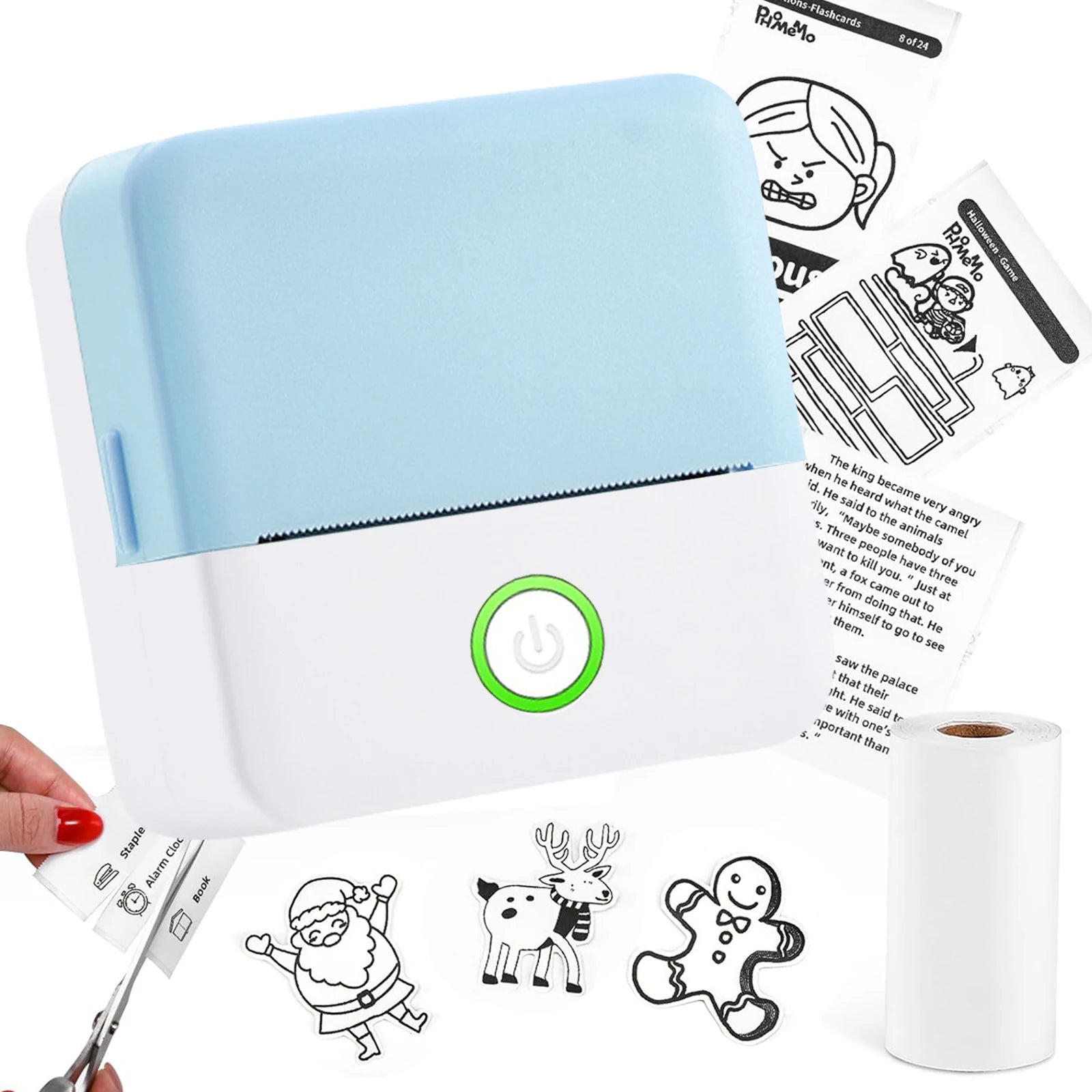 ELMAS Portable Inkless Mini Thermal Printer for Photos & Notes - Al Masam Stationery LLC