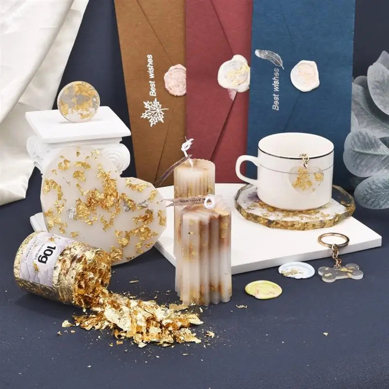 ELMAS Gold Foil Paper for Jewelry Making & Nail Art Supplies - Al Masam Stationery LLC