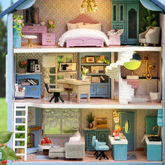 ELMAS Creative DIY Wooden Dollhouse for Kids’ Fun