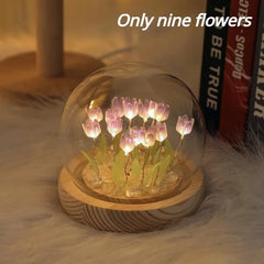 ELMAS LED DIY Mini Tulip Night Light Cute Home Decor - Al Masam Stationery LLC