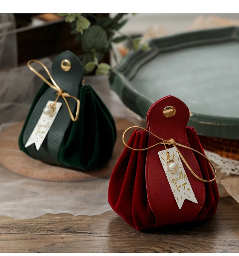 ELMAS Luxury Leather Wedding Candy Packaging Bag Supplies - Al Masam Stationery LLC