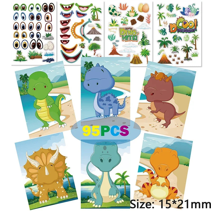 ELMAS Cute Cartoon Face Puzzle DIY Sticker Book Set - Al Masam Stationery LLC