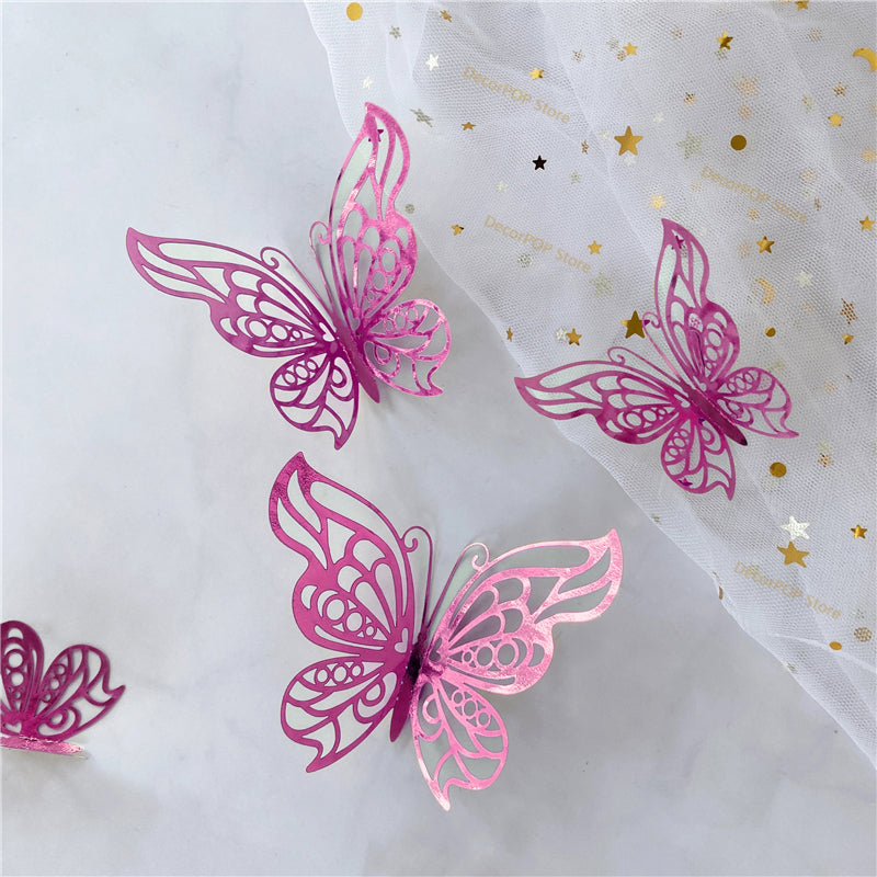 ELMAS 12Pcs 3D Butterfly Wall Stickers Home Decor Set - Al Masam Stationery LLC