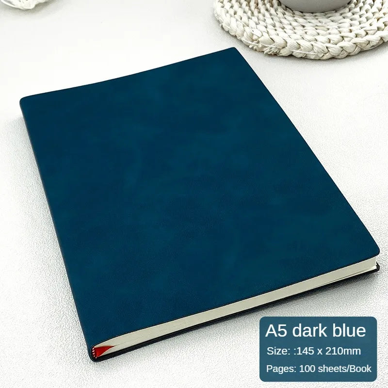 ELMAS A5 Leather Book Skin Notepad for Business Use - Al Masam Stationery LLC