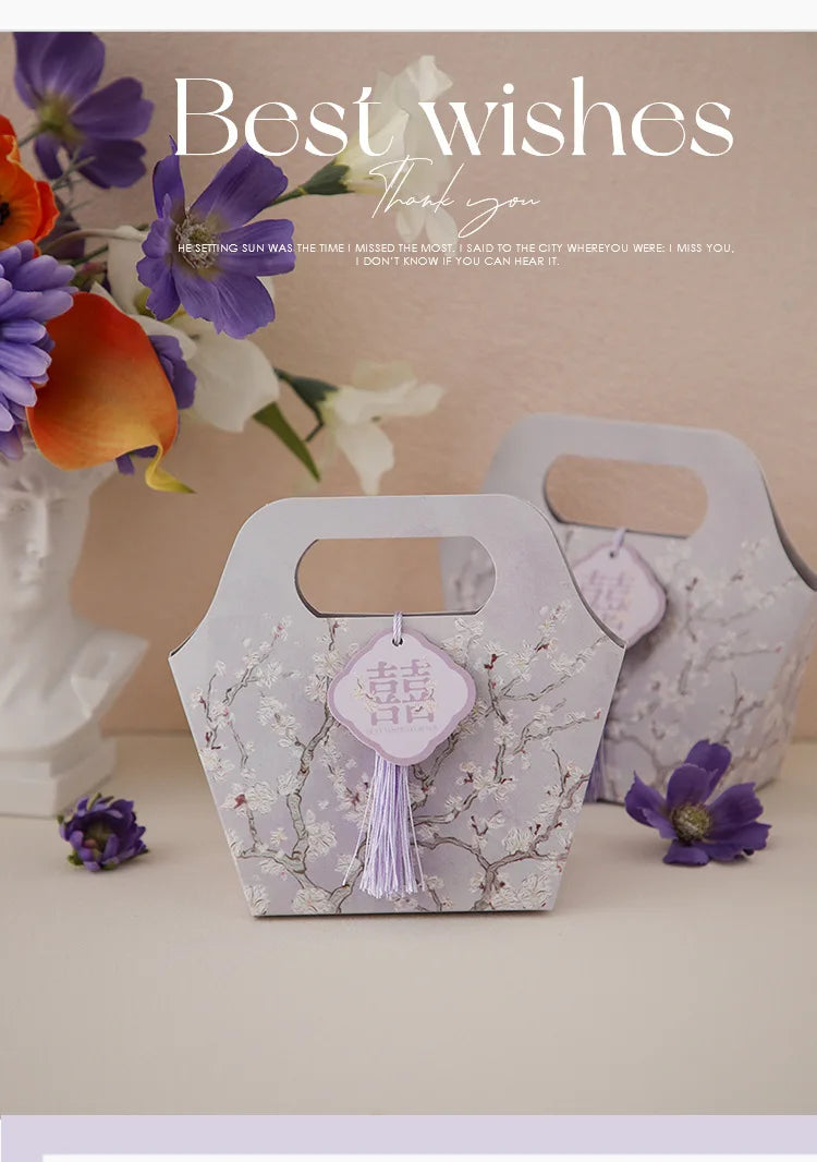 ELMAS Chinese Flower Style Wedding Candy Box For Guests - Al Masam Stationery LLC