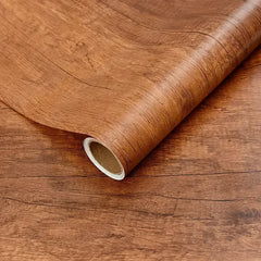 ELMAS Retro Faux Wood Waterproof Vinyl Wallpaper Roll - Al Masam Stationery LLC