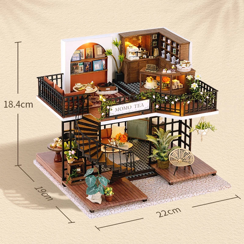 ELMAS Creative 3D Wooden Dollhouse Puzzle Kit - Al Masam Stationery LLC