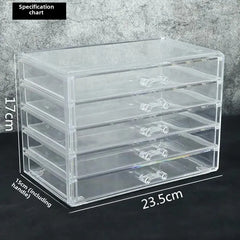 ELMAS Large Capacity Acrylic Cosmetic Storage Box Organizer - Al Masam Stationery LLC
