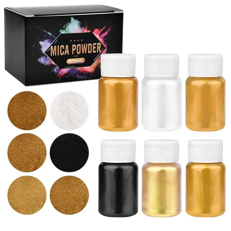 ELMAS 6 Color Pearl Powder Pigment Set for DIY Crafts - Al Masam Stationery LLC