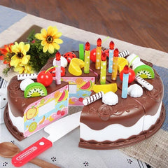 ELMAS Fun 37Pcs DIY Birthday Cake & Fruit Playset