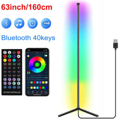 ELMAS 160cm Smart Tuya Corner RGB Floor Lamp for Mood