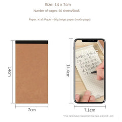 ELMAS Creative Kraft Paper 3PCs Tearable Notepad - Al Masam Stationery LLC