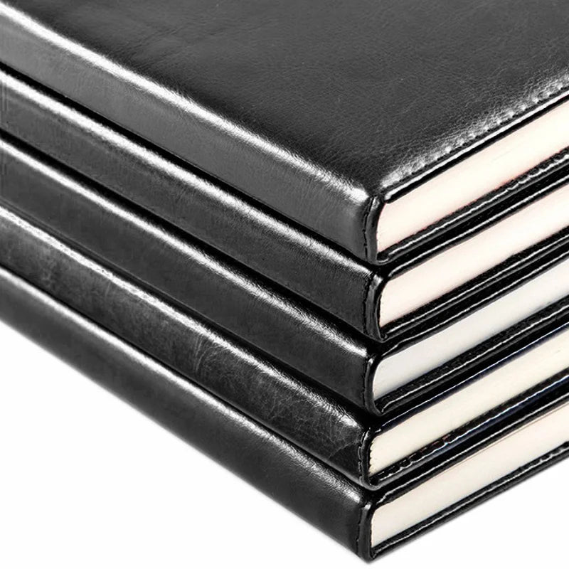 ELMAS 25K Buckle Black Leather Notebook A5 Business - Al Masam Stationery LLC