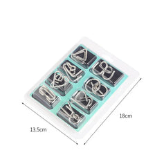 ELMAS - 8 Sets/Pack Chinese Ring Puzzles for All Ages