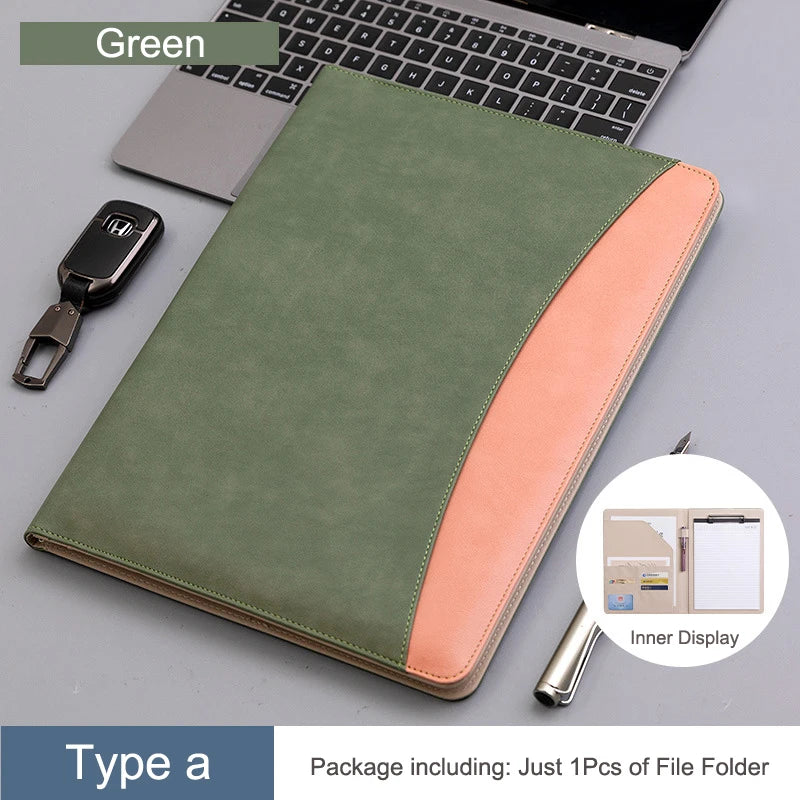 ELMAS Stylish A4 Leather Portfolio Folder for Professionals - Al Masam Stationery LLC