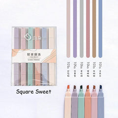 ELMAS Kawaii Double-Ended Pastel Highlighter Set