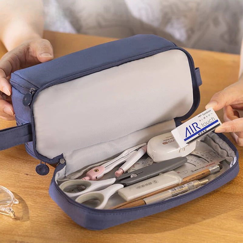 ELMAS Stylish Purple 3/4 Compartment Pencil Case for Kids - Al Masam Stationery LLC