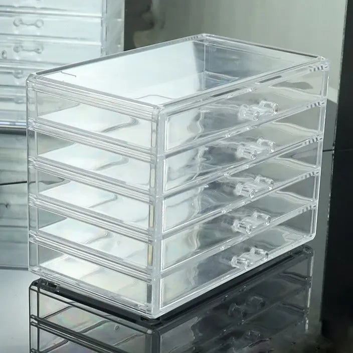 ELMAS Large Capacity Acrylic Cosmetic Storage Box Organizer - Al Masam Stationery LLC