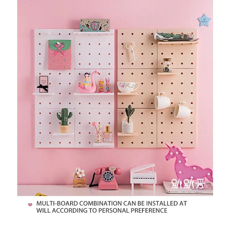 ELMAS Punch Free Pegboard Wall Organizer for Home Decor - Al Masam Stationery LLC