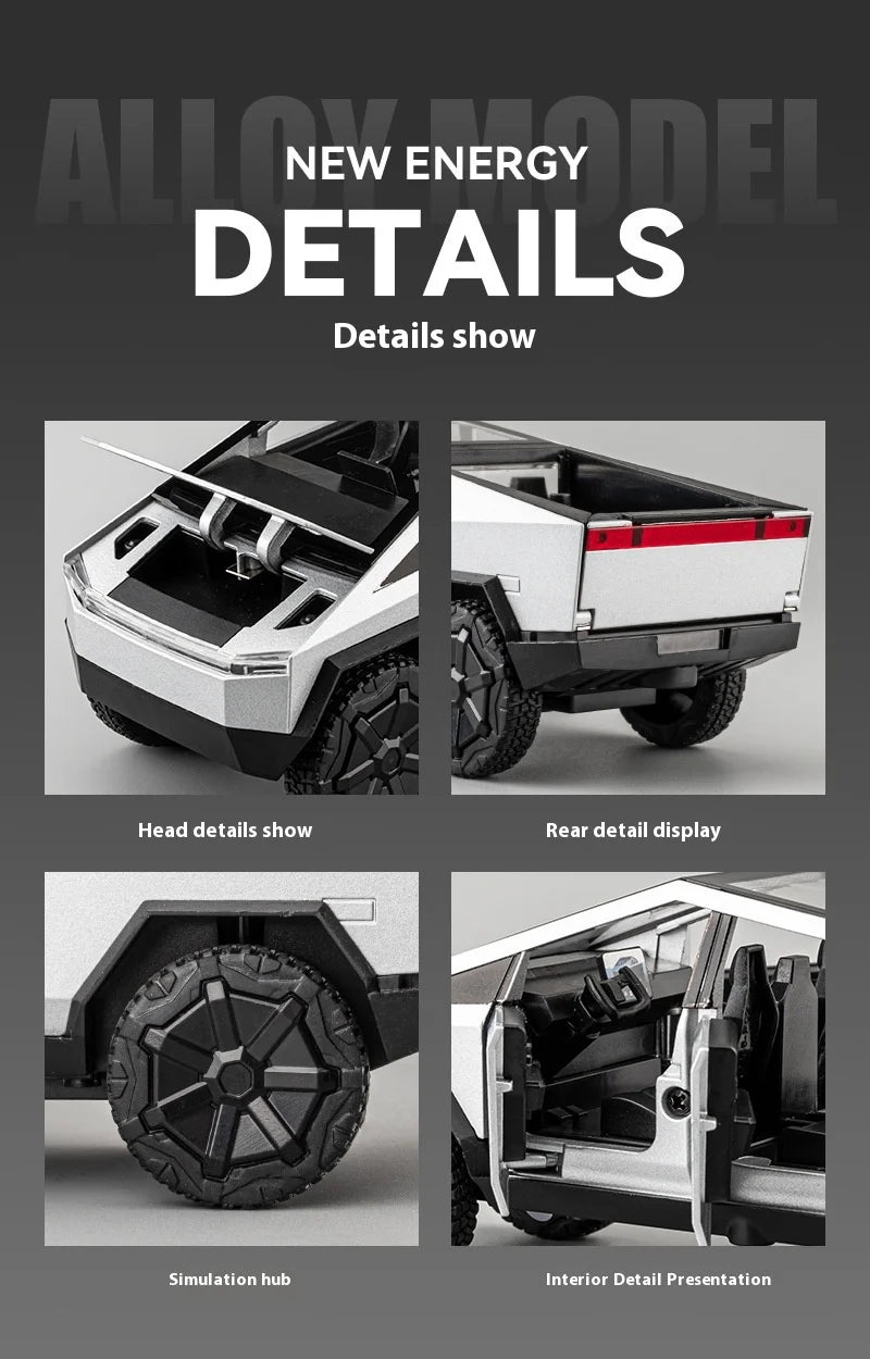 ELMAS 1:32 Cybertruck Diecast Metal Model Toy Gift - Al Masam Stationery LLC