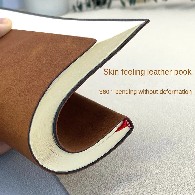 ELMAS A5 Leather Book Skin Notepad for Business Use - Al Masam Stationery LLC