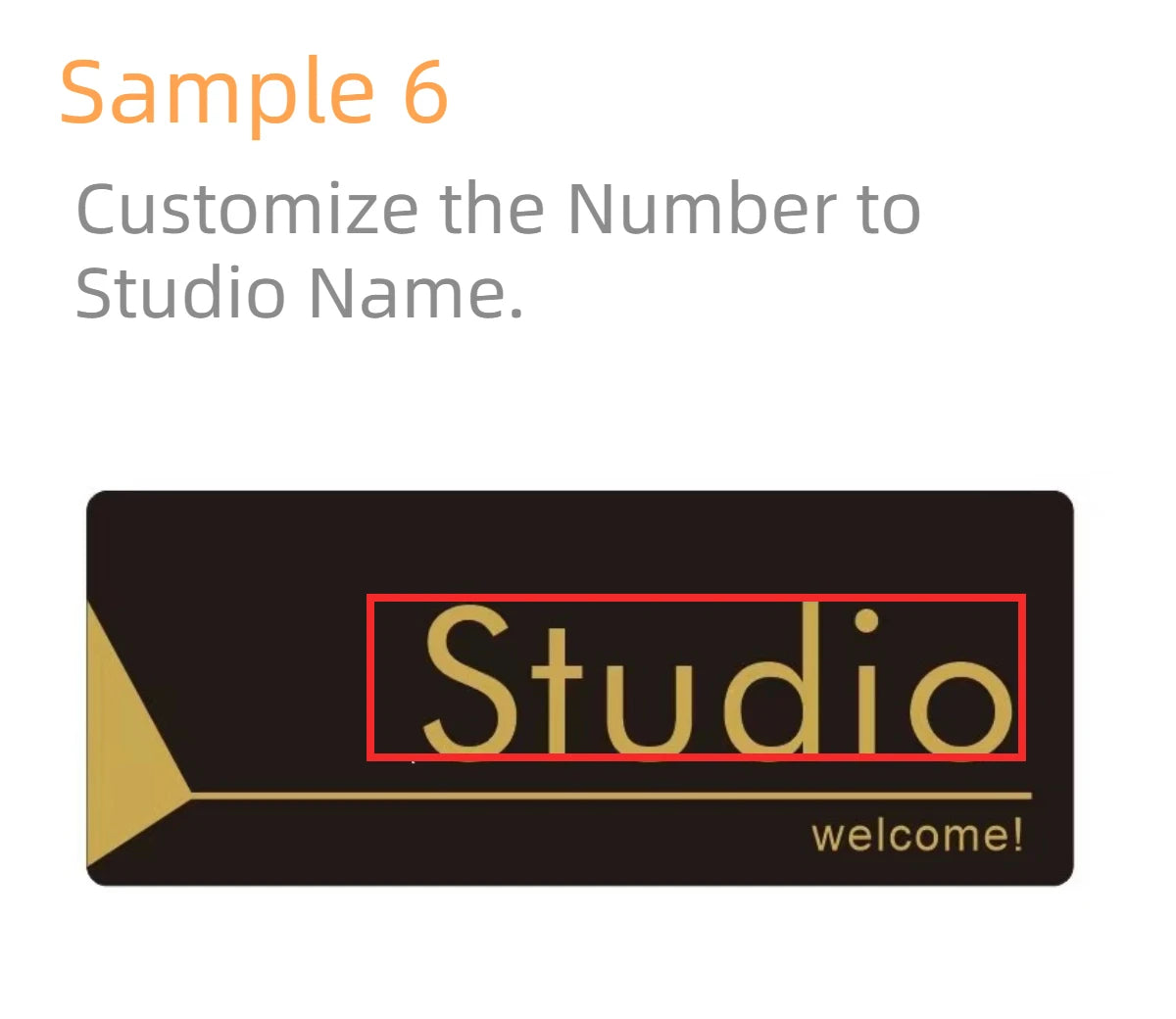 ELMAS Acrylic Modern Door Plate Customize House Number - Al Masam Stationery LLC