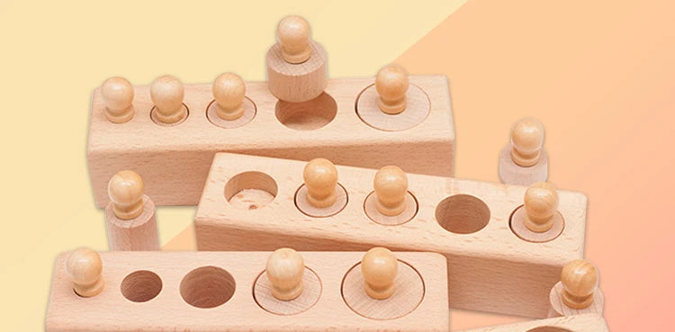 ELMAS Montessori Knobbed Cylinder Sensory Toys for Kids - Al Masam Stationery LLC