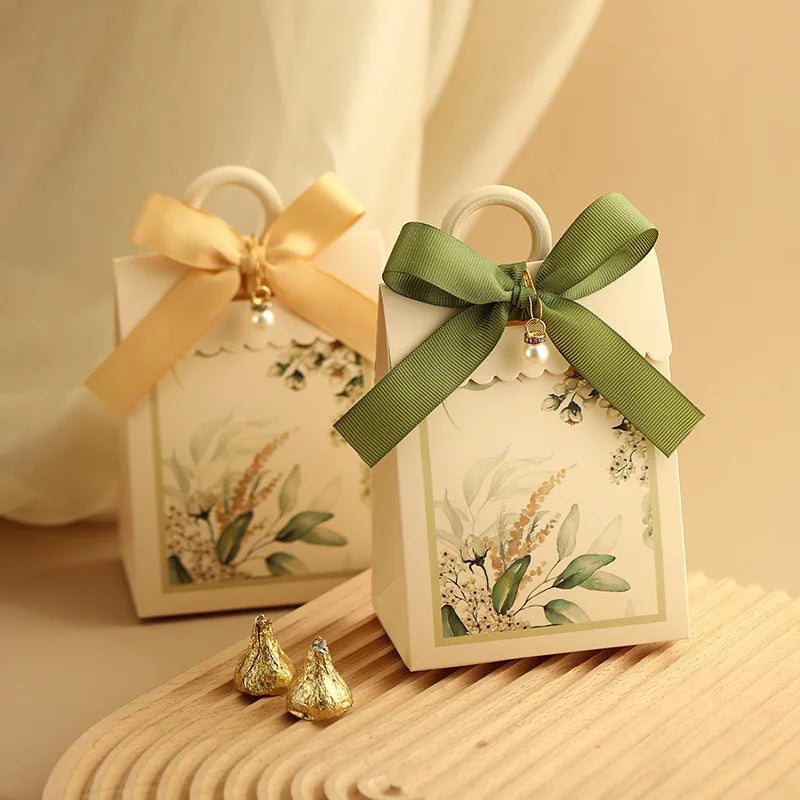 ELMAS 10/20/50Pcs Paper Wedding Gift Boxes With Ribbons - Al Masam Stationery LLC