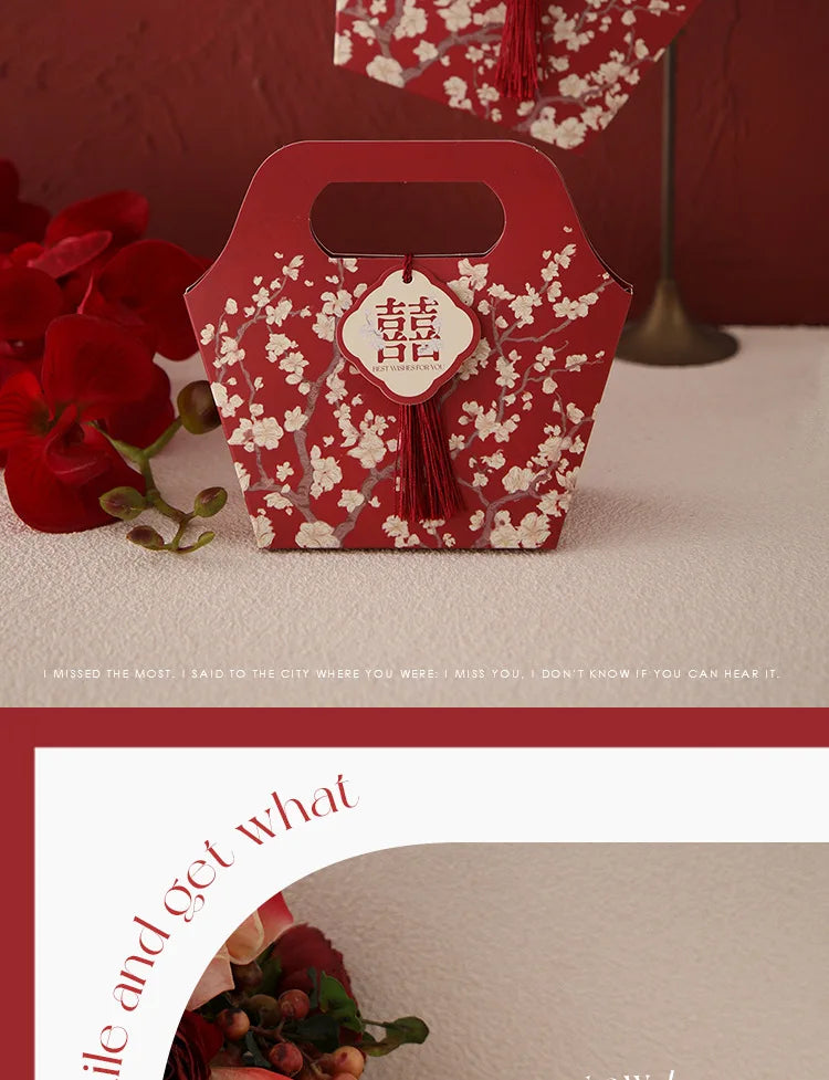 ELMAS Chinese Flower Style Wedding Candy Box Favors - Al Masam Stationery LLC