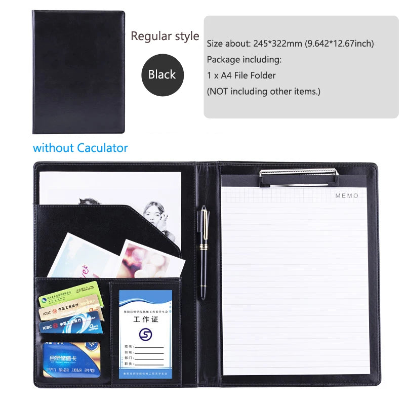 ELMAS Professional PU Leather Portfolio Organizer - Al Masam Stationery LLC