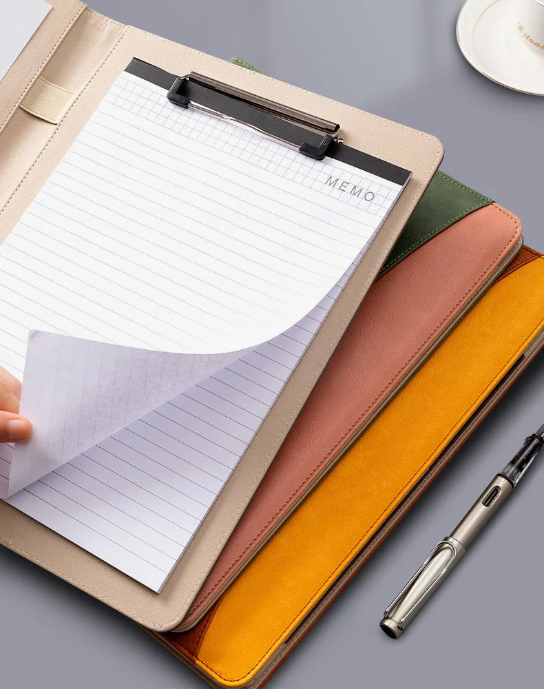 ELMAS Elegant A4 PU Leather Clipboard Folder for Office - Al Masam Stationery LLC