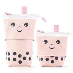 ELMAS Cute Milk Tea Pencil Case - Stylish Stationery Holder