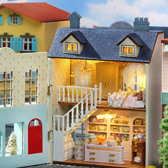 ELMAS Creative DIY Wooden Dollhouse for Kids’ Fun