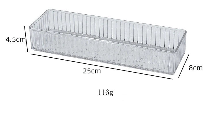 ELMAS 4/7PCS Acrylic Desk Drawer Organizers Set Clear - Al Masam Stationery LLC
