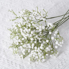 ELMAS Elegant 90 Heads White Artificial Flowers Bouquet Decor